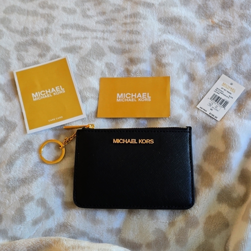 ❄️🎅LOW START! Michael Kors Jet Set coin pouch w/id❄️🎅